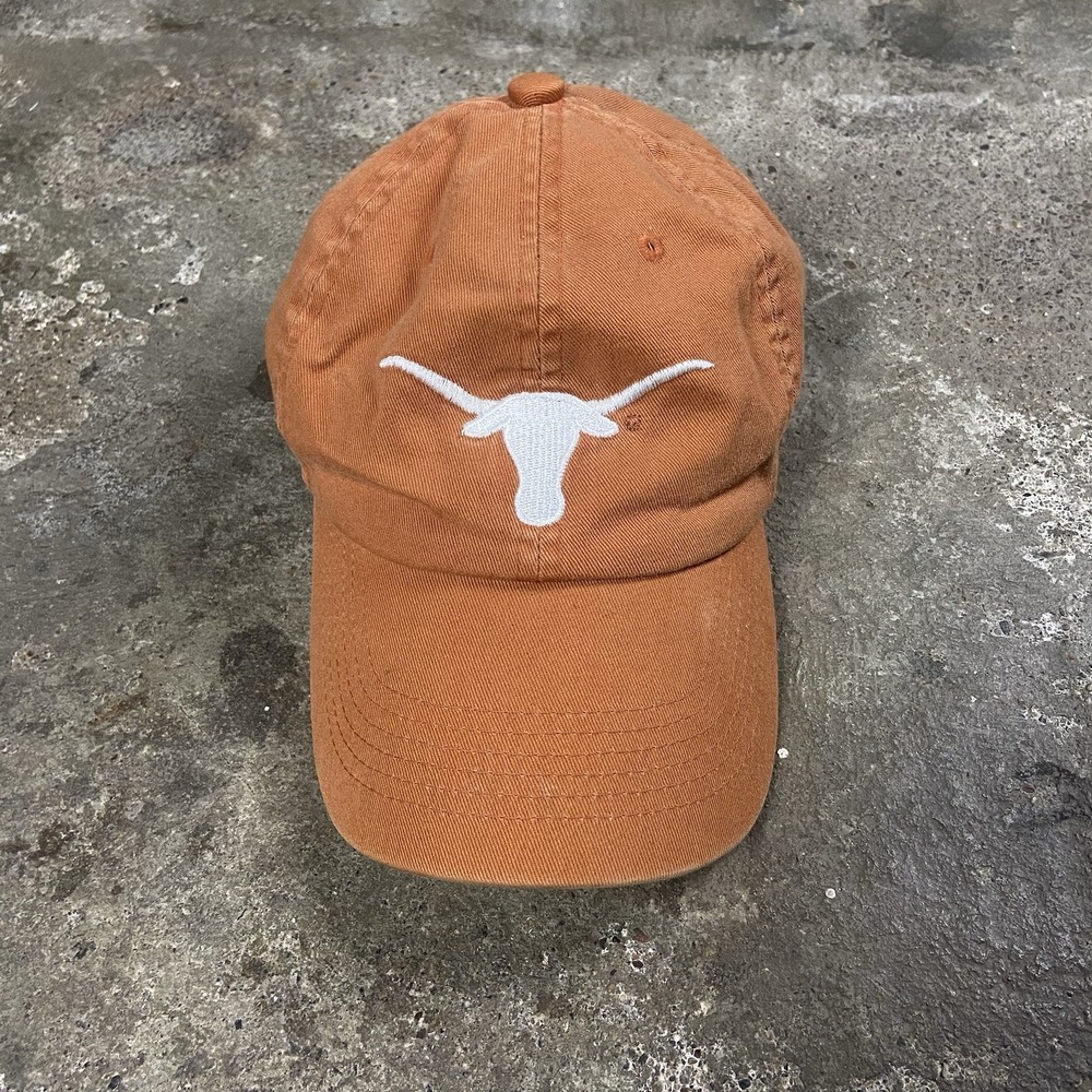 Vintage‎ Texas Longhorns Cap Strap Back Adjustable Orange Embroidered NCAA Logo